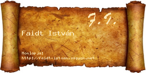Faidt István névjegykártya